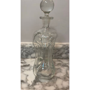 Vintage Danish Modern Glass Decanter Kluk Kluk Style Holmegaard Style MCM
